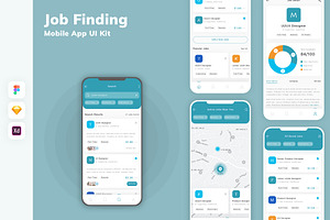 Job Finding Mobile App UI Kit