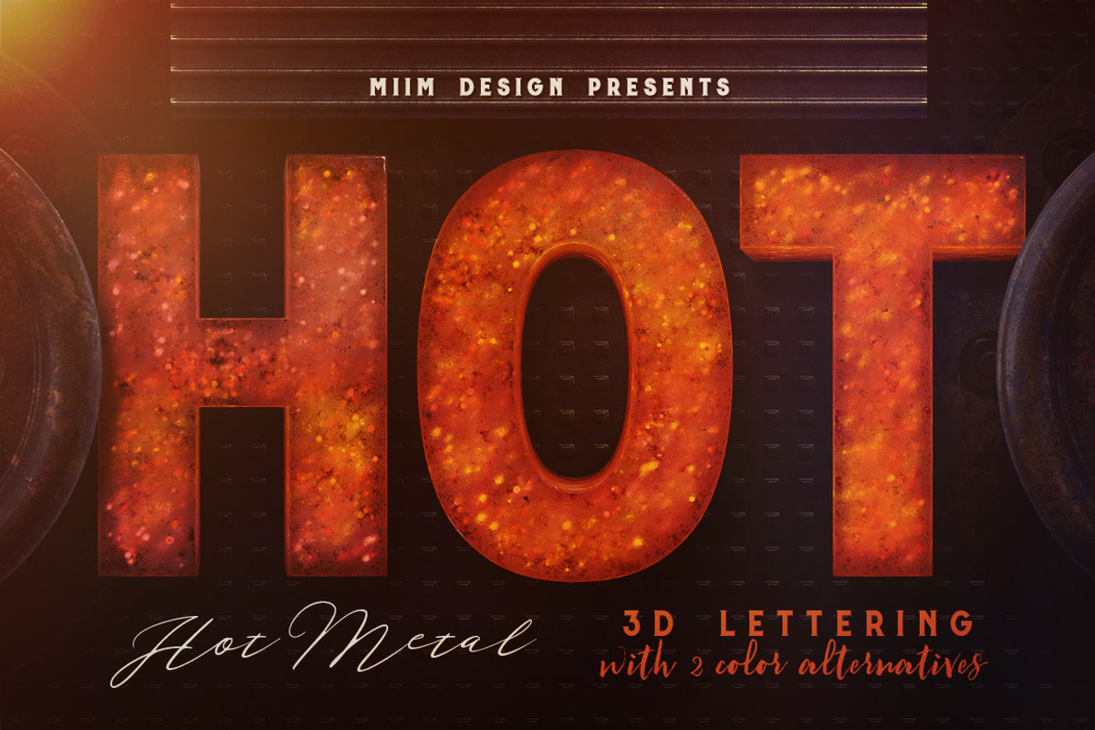 Hot Metal – 3D Lettering, a Graphic by MIIM