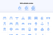 Furniture duotone icon pack, a Duotone Icon by Ragul Creates (Thumbnail 3 of 3)