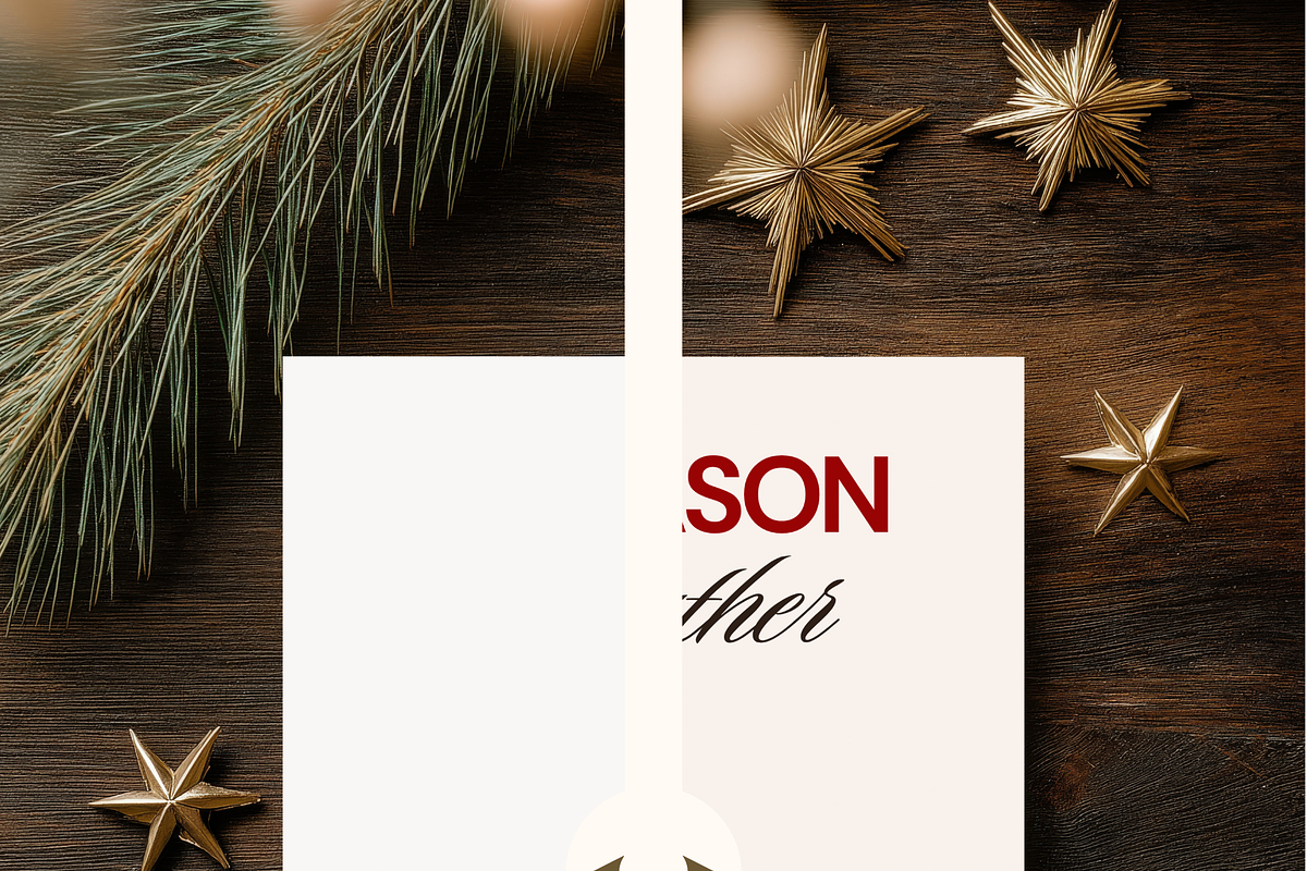 Rustic Christmas Invitation Mockup, an Advertising Mockup by Serenefeeling (Photo 5 of 7)