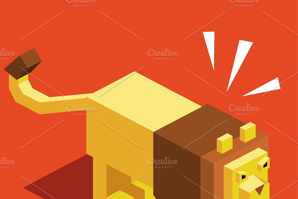 3D Illustration Isometric Collection, an Animal 3D Model by Designbytowo (Photo 3 of 16)