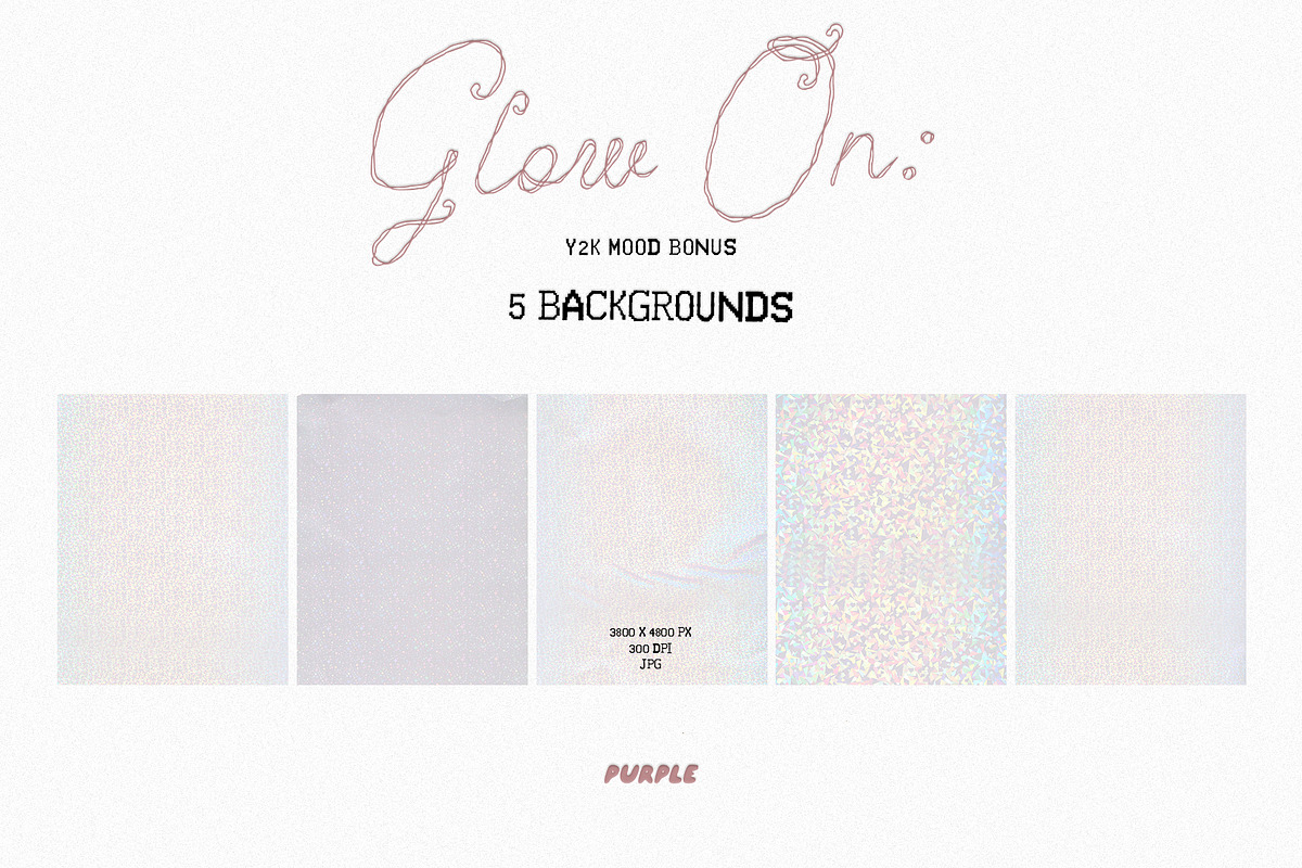 Glow On. Y2K Holographic Overlays, a Texture Graphic by Purple (Photo 16 of 16)