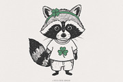Funny Raccoon St Patricks Day PNG,, an Illustration by SharpMarketplace (Thumbnail 1 of 9)