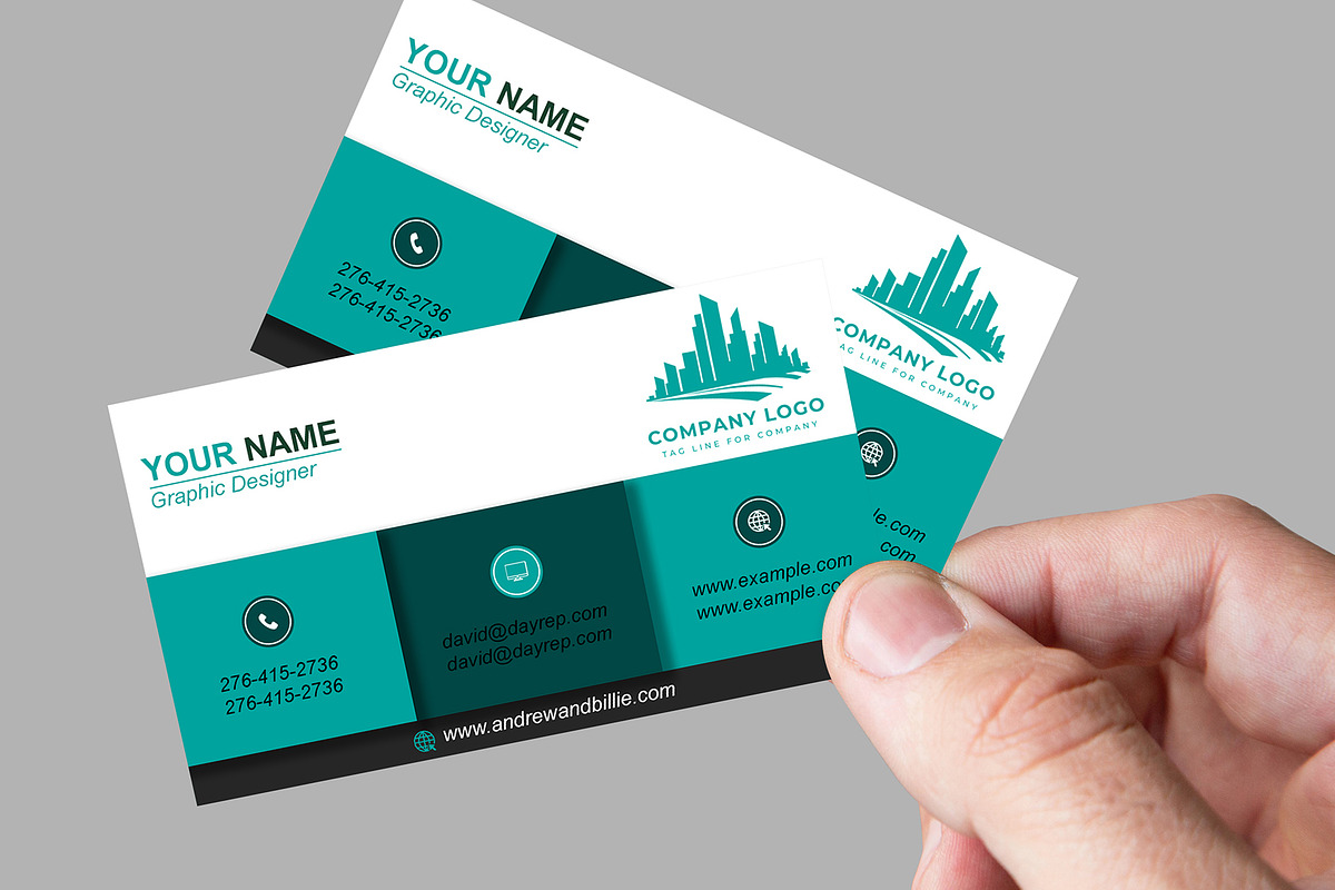 Modern, Editable PSD Cards preview 4