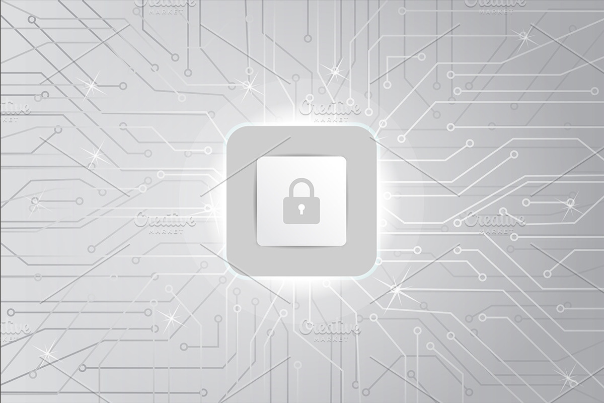 Micro chip elements, web security, a Technology Illustration by OKart.studio (Photo 2 of 6)