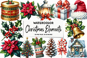 Christmas Elements Clipart, an Illustration by DreamArtGraphic (Thumbnail 1 of 5)