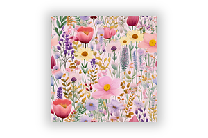 Wildflower Seamless Floral Pattern