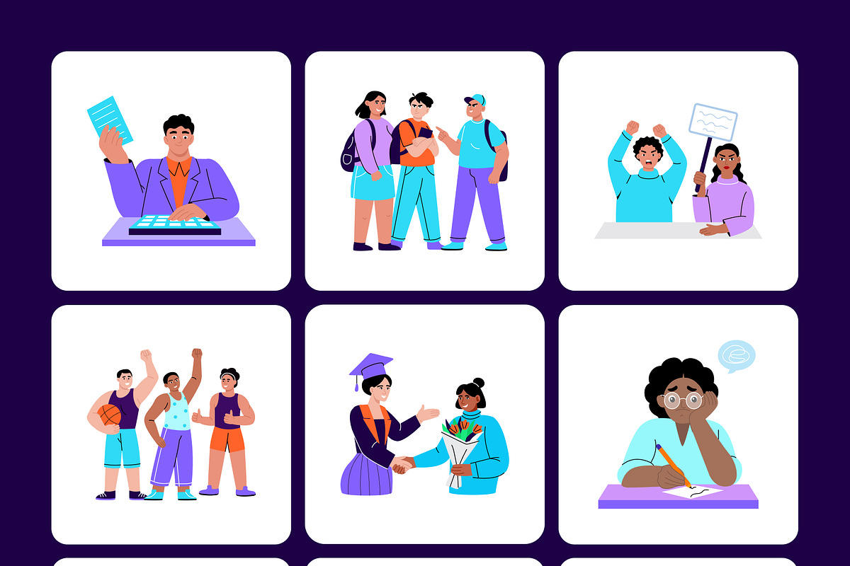 University Illustration Art Set, an Education Illustration by Creative Stall (Photo 7 of 9)