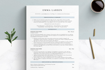 ATS Friendly Resume Template, a Resume Template by Get Landed
