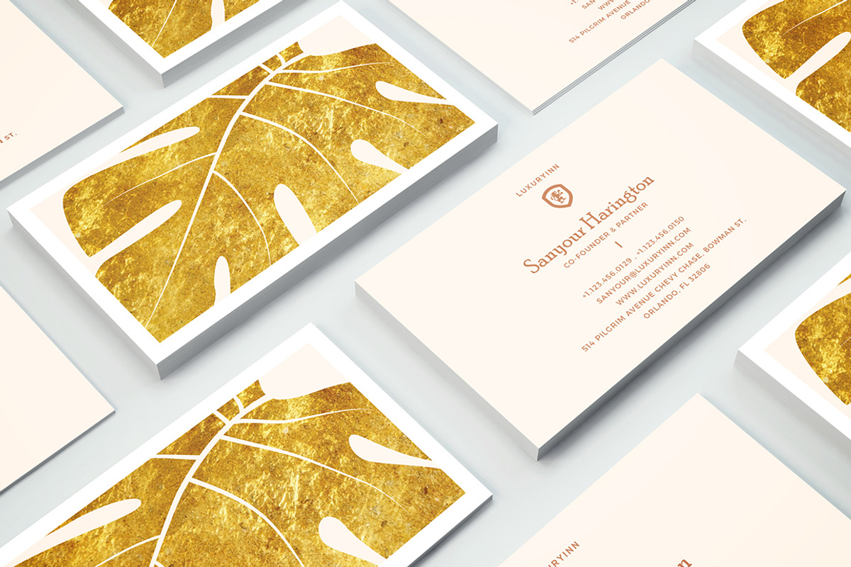 Stylish Gold Minimal Business Card, a Business Card Template by GraphicsEgg (Photo 3 of 5)