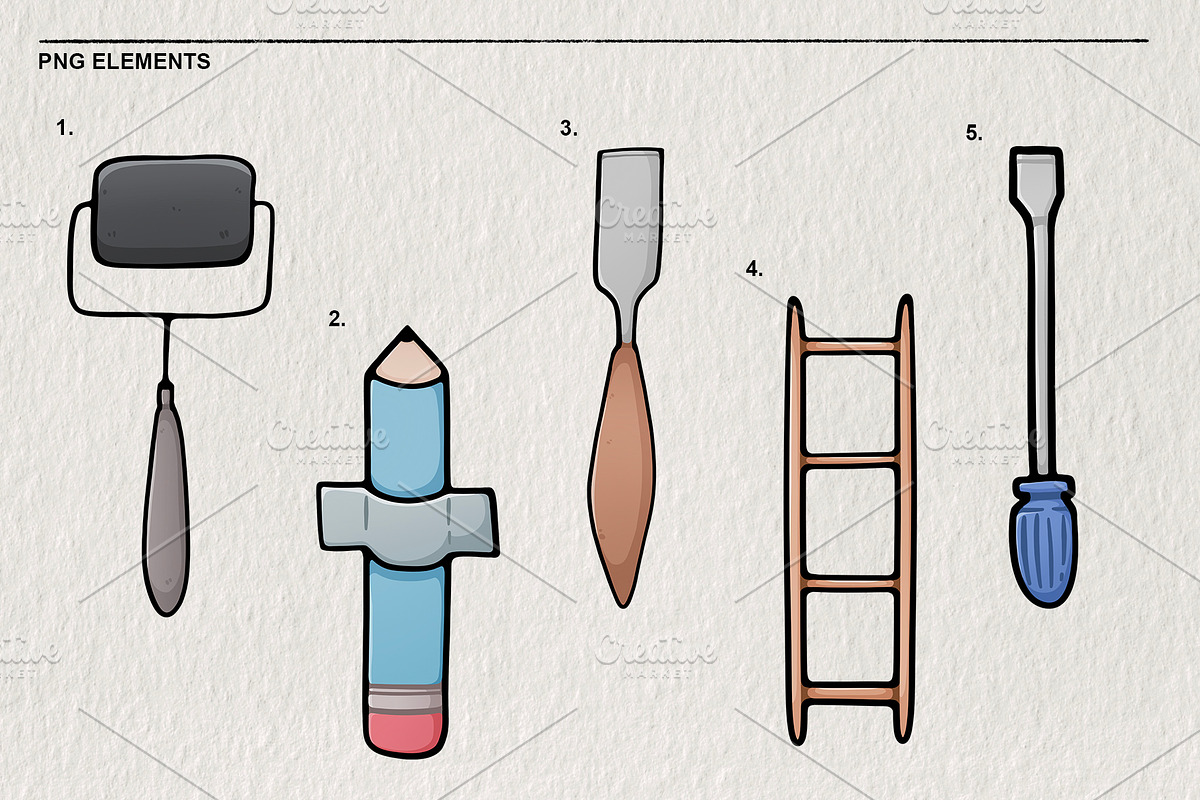 Set of tools for repair, an Object Illustration by LOKSKIH (Photo 3 of 4)