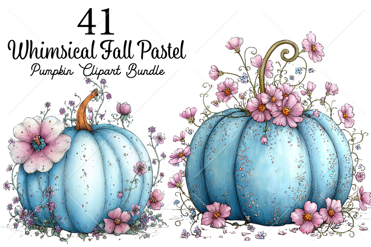 Whimsical Fall Pastel Pumpkin PNG, a Seasonal Illustration by Canvas Craft (Photo 1 of 10)