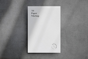 Minimal A4 Paper Mockup