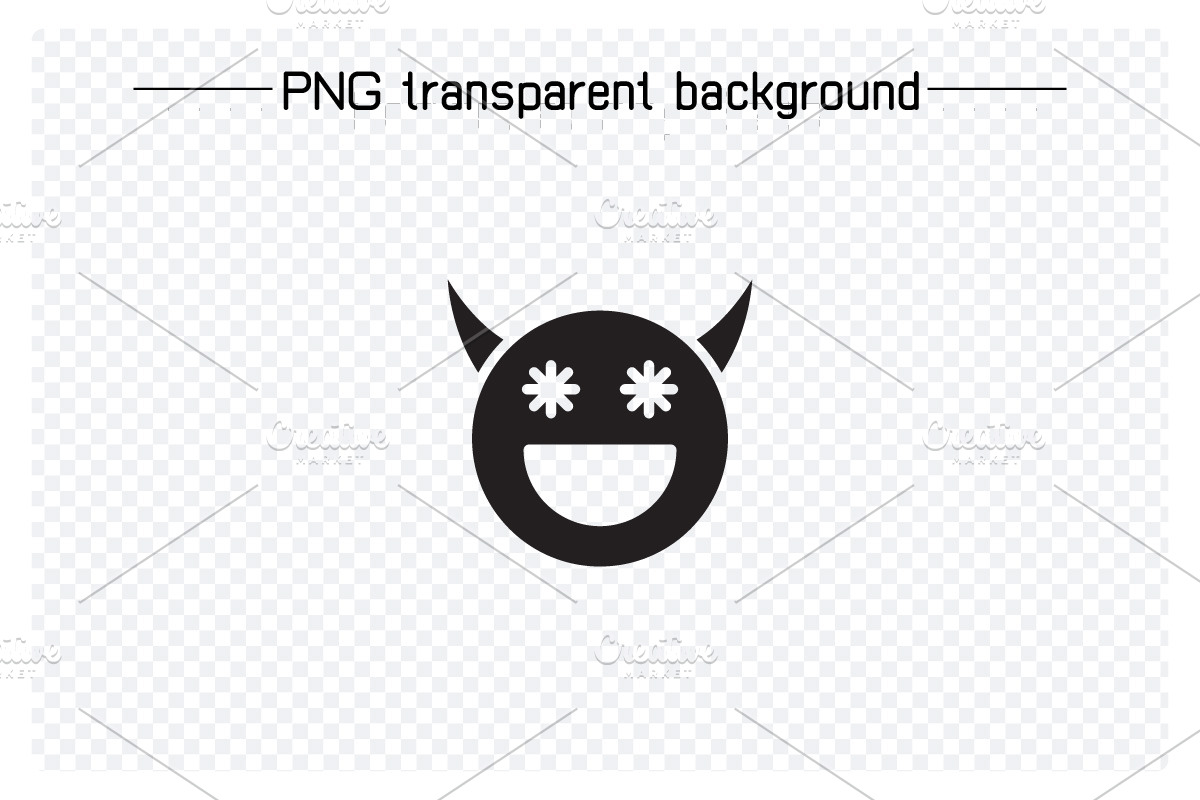 Smile Devil Emoticons Set, a Solid Icon by Designfour (Photo 5 of 7)