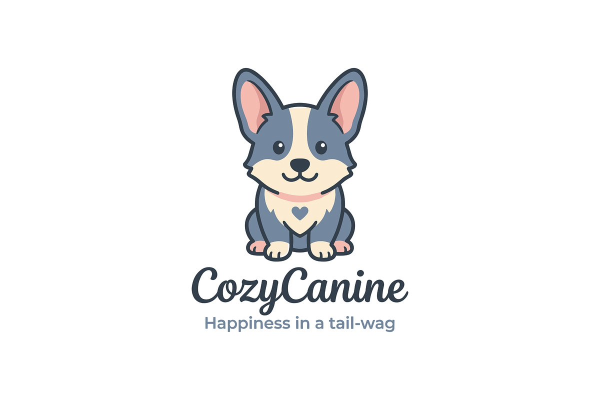 CozyCanine Mascot Cartoon Logo, an Animal Illustration by Cekal_std (Photo 3 of 3)