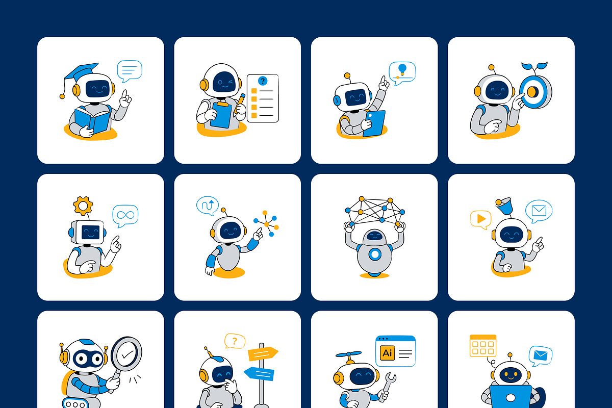 99 AI Flat Illustrations, a Technology Illustration by Vectors Market (Photo 11 of 11)