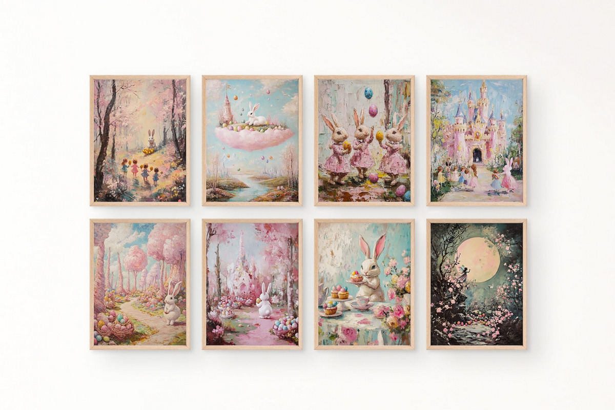 Vintage Easter Wall Art Collection, an Illustration by PrintablesByFranklyn (Photo 4 of 9)