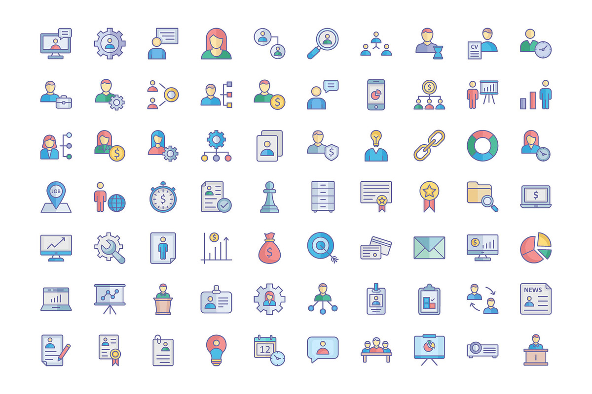 Professional Human Resources Icons, a Solid Icon by Vector Portal (Photo 4 of 5)