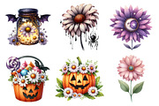 Daisy Flower & Halloween Clipart, an Illustration by Daily.Designs (Thumbnail 5 of 5)