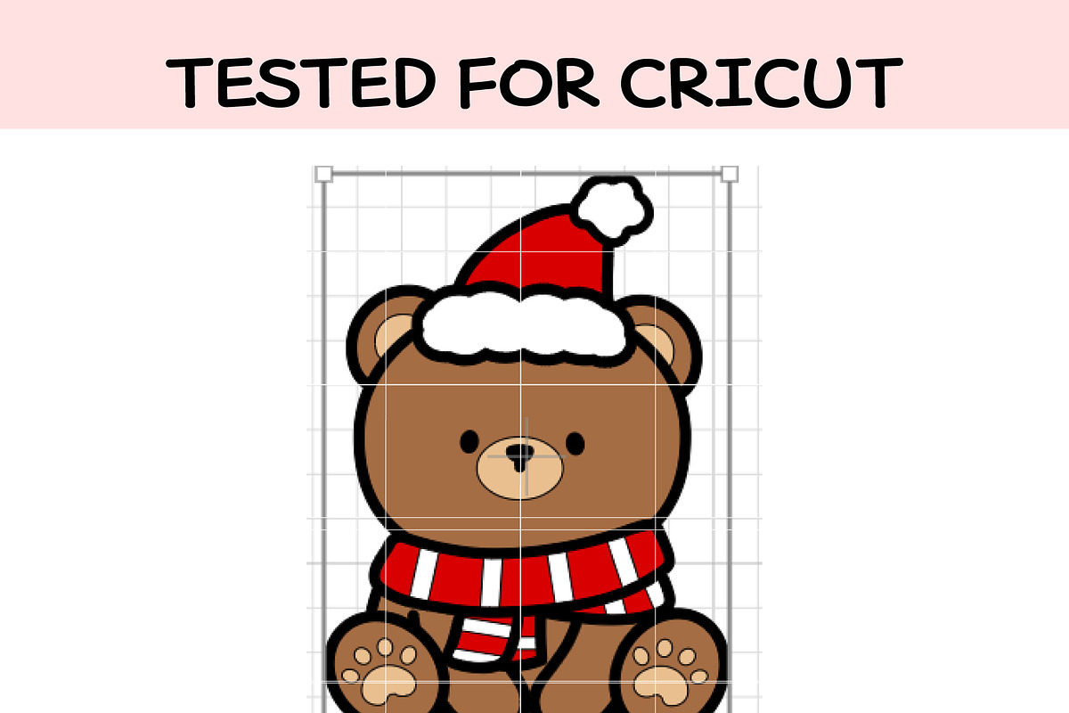 Cute Christmas Bear SVG for Cricut, an Illustration by TheHitShop (Photo 7 of 10)