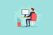 Teamwork, office life, a Person Illustration by Podis (Thumbnail 4 of 6)