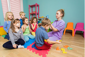 Lovely preschoolers listening young