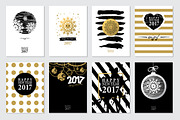 2017 Happy New Year Greeting Cards, a Background Graphic by GalaStudio (Thumbnail 3 of 6)