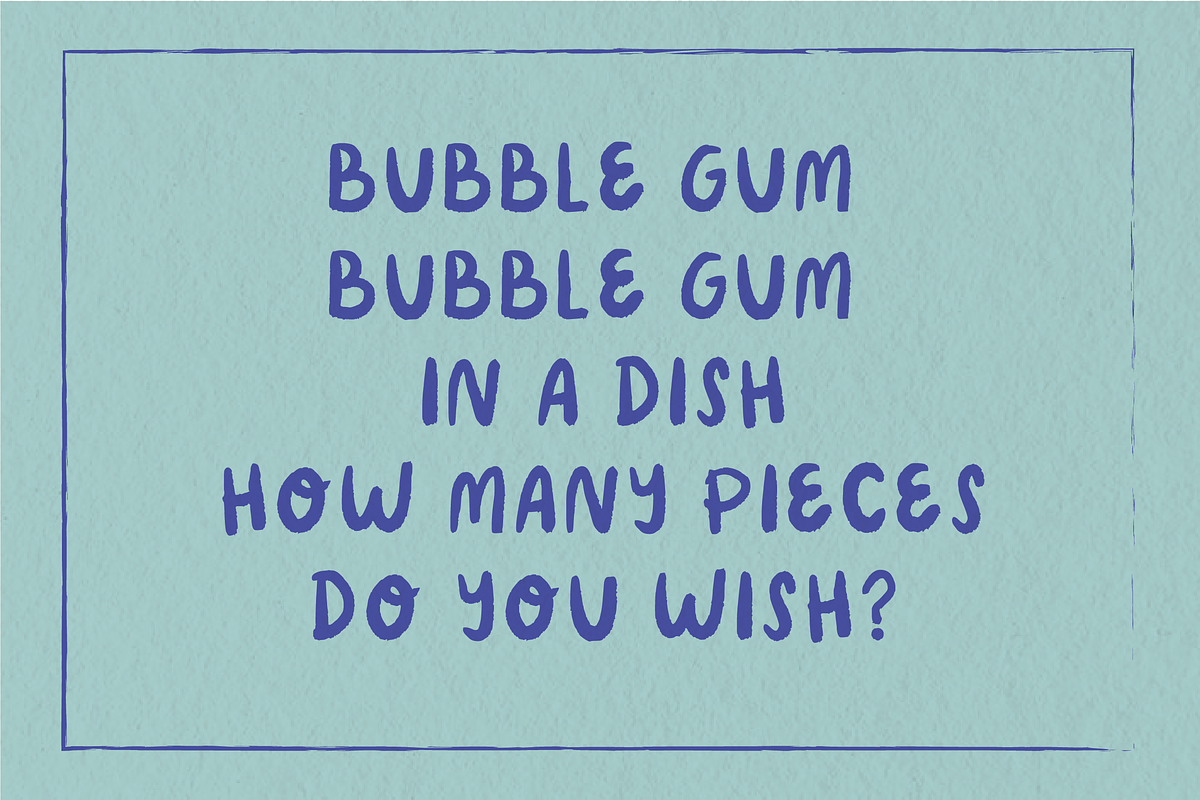 BUBBLE GUM a handwritten font, a Handwritten Font by Jannasuedesign (Photo 2 of 10)
