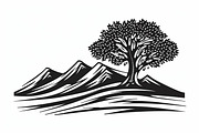 Majestic Mountain and Tree Vector, an Object Graphic by jahid234 (Thumbnail 6 of 11)