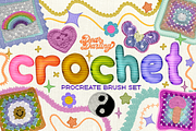Crochet Brushes for Procreate, a Brush Add-On by Dear Darling Design (Thumbnail 1 of 12)