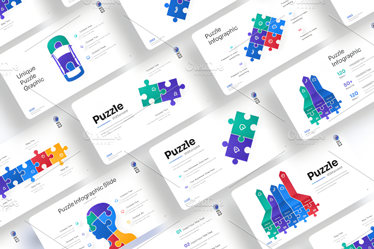 Puzzle Infographic PowerPoint Templa, a Presentation Template by Ink Gallery (Photo 3 of 3)