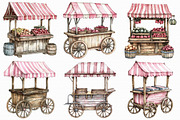 Watercolor Farm Market Clipart, an Illustration by Libby Wishes (Thumbnail 3 of 4)