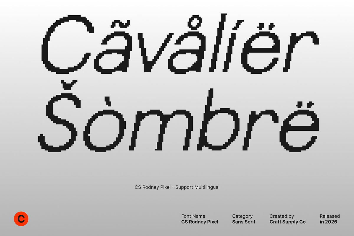 CS Rodney Pixel, a Sans Serif Font by Craft Supply Co. (Photo 6 of 8)