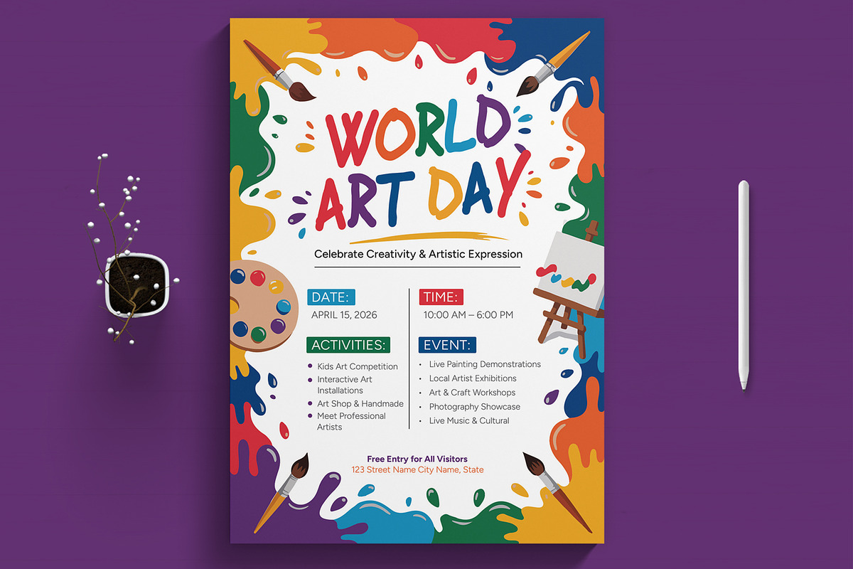 World Art Day Flyer, a Print Template by MightyDesign (Photo 1 of 8)