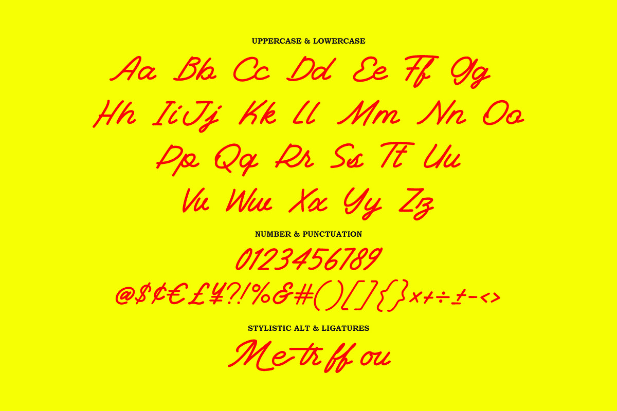 Moutre Monoline Signature, a Script Font by Maulana Creative (Photo 7 of 7)