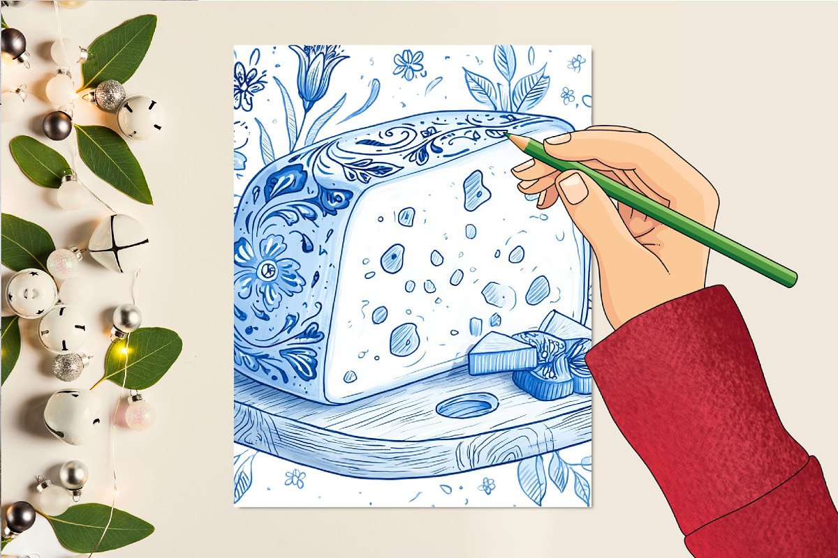Dutch Folk Blue Clipart Set, an Illustration by DreamCafeArt (Photo 5 of 6)