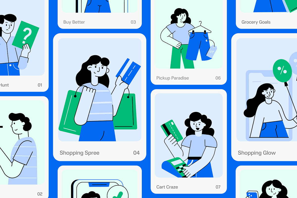 Shopping Illustration Art, a Person Illustration by Vectors Market (Photo 5 of 9)