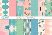 Retro 1950's Digital Papers, a Pattern Graphic by Studio Kitsch (Thumbnail 1 of 4)