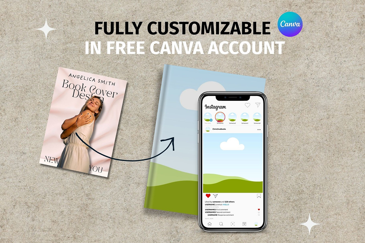 Bookstagram Templates Branding Canva, a Marketing Template by GraphiCarola (Photo 3 of 11)