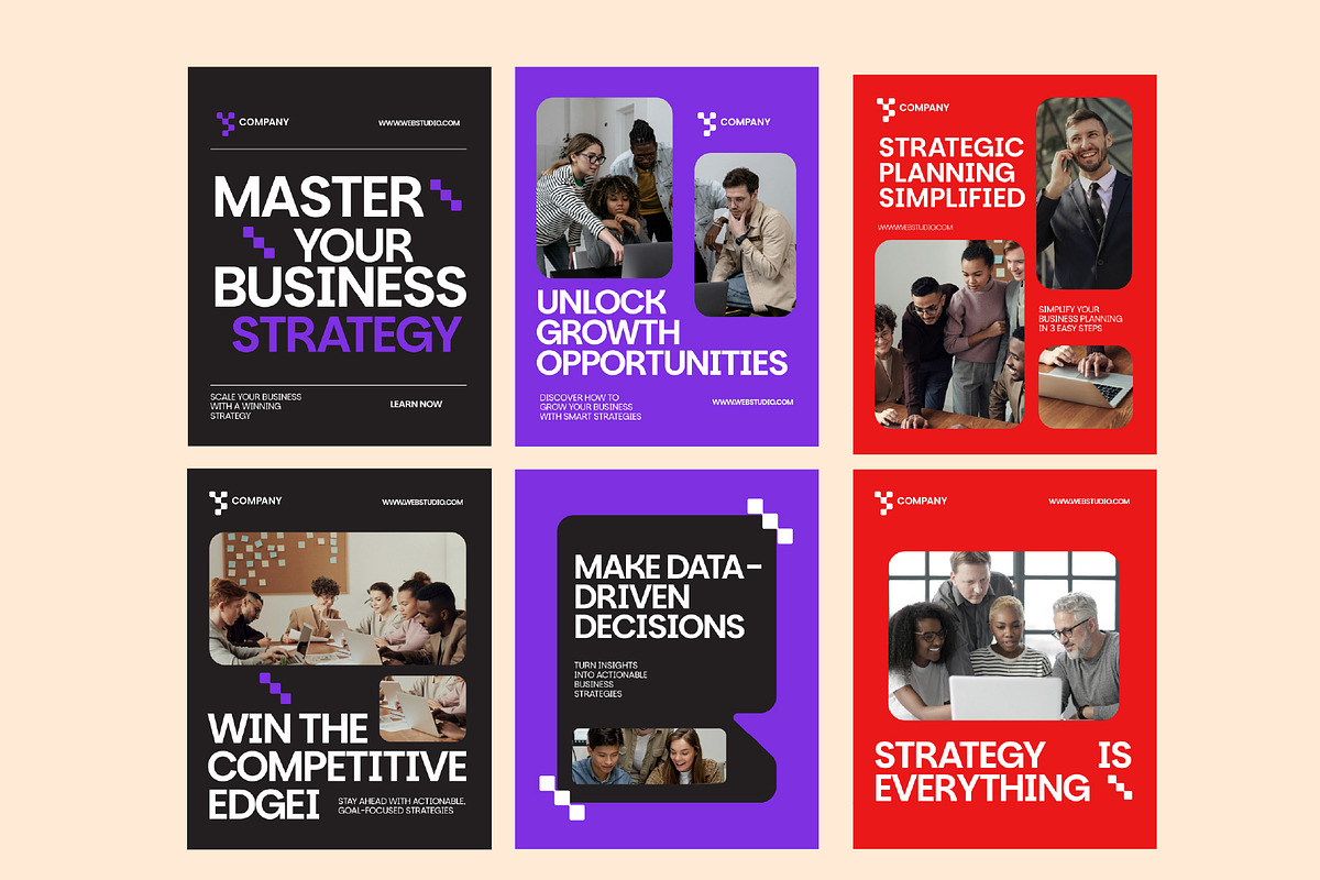 Strategy Bussines Instagram Template, a Social Media Template by adoestudio (Photo 3 of 4)