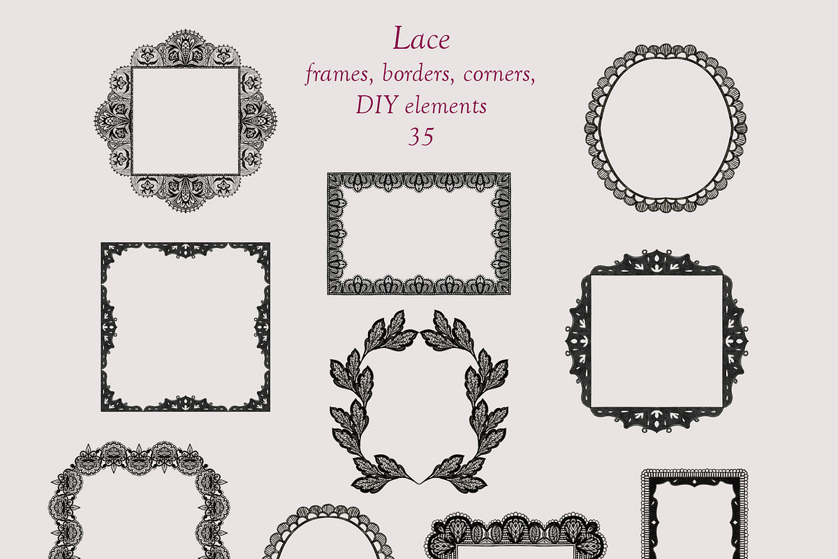 Mulberry Night Lace & Florals, a Seasonal Illustration by Catch the Dream Art (Photo 5 of 14)
