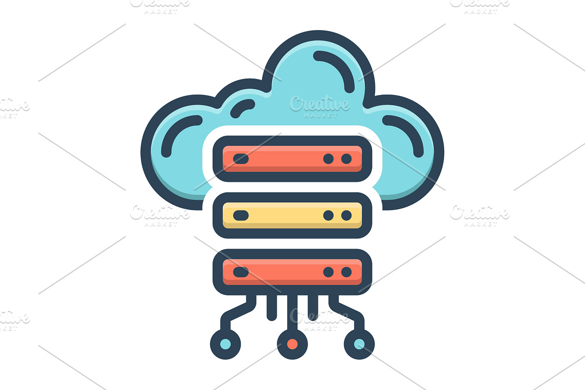Hosting server color icon, a Duotone Icon by Creative priyanka