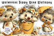 Whimsical Summer Hedgehog PNG, an Animal Illustration by CreationArt (Thumbnail 1 of 7)