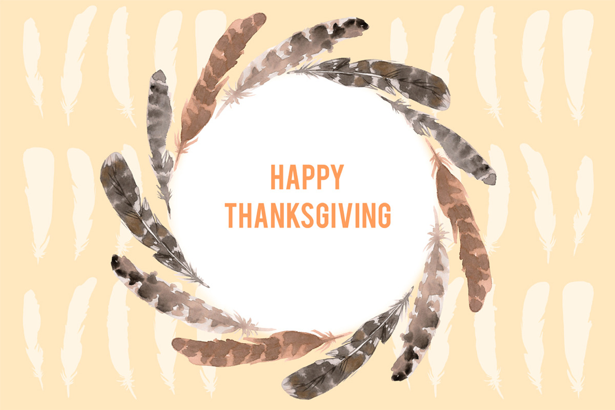 Turkey Feathers Wreath, an Illustration by KatPush