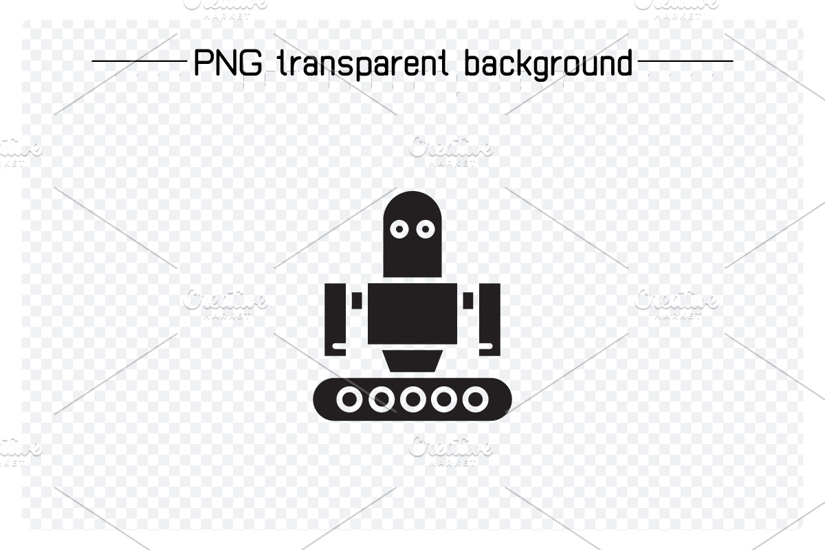 Funny Robot Avatars Set, a Solid Icon by Designfour (Photo 5 of 7)