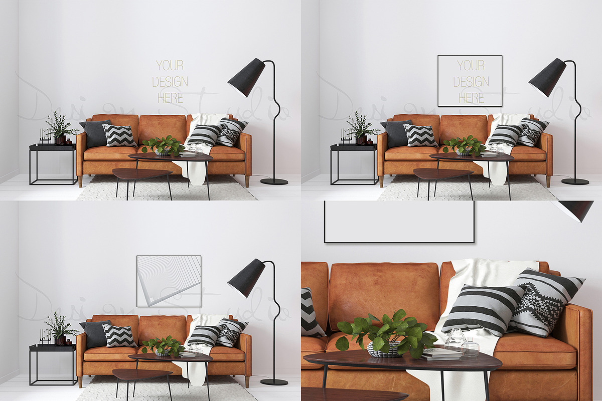 FRAME MOCKUPS BUNDLE, 10 SMART PSD, a Product Mockup by HisariDS Mockup Design (Photo 9 of 11)