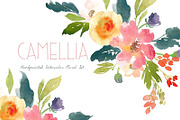 Camillia - Watercolor Floral Set, an Illustration by SmallHouseBigPony (Thumbnail 3 of 6)