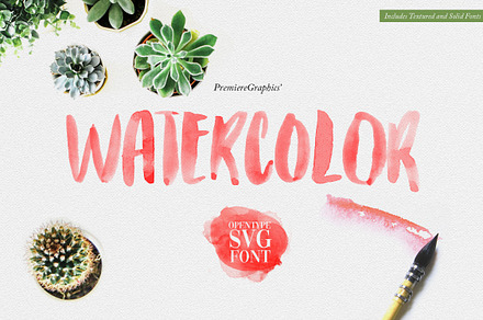 Watercolor Opentype-SVG Font