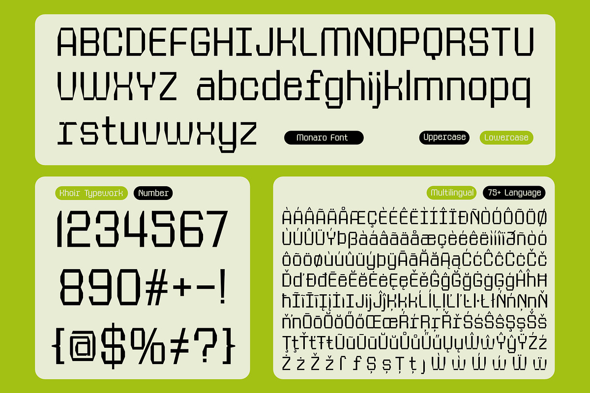 Monaro - Monospaced Font, a Sans Serif Font by Khoir (Photo 8 of 9)