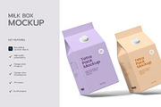 Milk Carton Box Packaging Mockup, a Product Mockup by graphypix (Thumbnail 2 of 4)